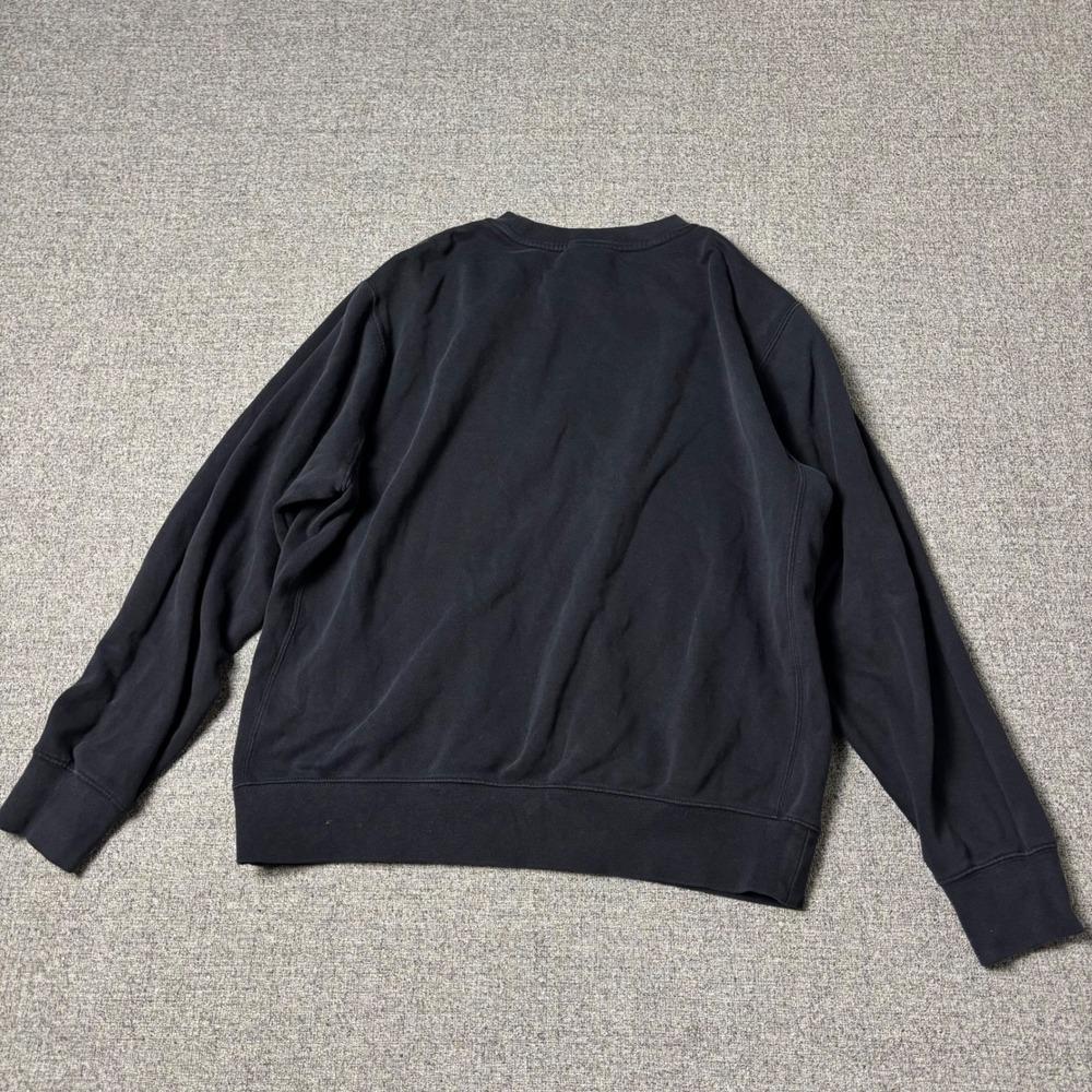 Nike Sweatshirt Mens Medium Crewneck Black Embroidered Logo Pullover Fleece - Picture 5 of 7